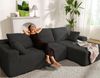Patbrela Ecksofa Couch L-Form,Sofa Links Samtstoff Vierersofa mit Liegefläche Bild 1
