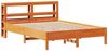 vidaXL Massivholzbett ohne Matratze Wachsbraun 140x200 cm Kiefernholz 3306149 Bild 3
