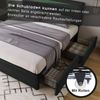 Polsterbett Leinen mit LED & 4 Schubladen inkl. Matratze, 140x200 cm, Schwarz Bild 5