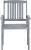 vidaXL Gartenstühle mit Kissen 6 Stk. Massivholz Akazie Grau 3078210 Bild 5