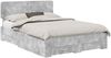 vidaXL Bettrahmen mit Kopfteil Beton Grau 150 x 200 cm Holzwerkstoff 3412360 Bild 2