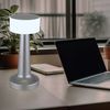 LED Tischleuchte, Touchdimmer, USB, nickel-matt, H 21,5 cm Bild 2