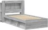 vidaXL Bettgestell mit Stauraum Grau Sonoma 80 x 200 cm Holzwerkstoff 3433433 Bild 2