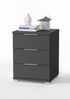 Nachtkommode >Smilla< in Graphit, Melamin - 46x61x42cm (BxHxT) Bild 4