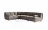 KAWOLA Modulsofa LAYLA Ecksofa 4 Module 2 Armlehnkissen Velvet taupe 74 x 213 x 305 cm Bild 3
