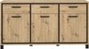 FORTE Trondheim Kommode, Holzwerkstoff, Schwarz/Braun, 178,4 x 94,1 x 41,5 cm Bild 3