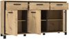 FORTE Trondheim Kommode, Holzwerkstoff, Schwarz/Braun, 178,4 x 94,1 x 41,5 cm Bild 4