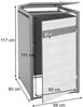 1er Mülltonnenverkleidung HWC-J82, Mülltonnenbox, erweiterbar, Metall 32kg, anthrazit ~ Marmor-Optik dunkel Bild 3