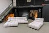 KAWOLA Sitzgruppe VIVIEN Ecksofa links Drehsessel Hockerbank Feincord silber 85 x 359 x 510 cm Bild 2