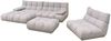 KAWOLA Sitzgruppe VIVIEN Ecksofa links Drehsessel Hockerbank Feincord silber 85 x 359 x 510 cm Bild 3