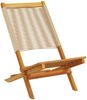 vidaXL Gartenstühle 4 Stk. Klappbar Beige Massivholz Akazie 3214634 Bild 3