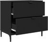vidaXL Nachttisch Schwarz 63,5 x 36 x 61 cm Holzwerkstoff 883465 Bild 5
