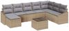 vidaXL Gartensofa-set mit Kissen 8 pcs Beige und Hellgrau Poly-Rattan 3355519 Bild 2