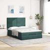 vidaXL Ottoman-Bett mit Matratzen Dunkelgrün 140x190 cm Samt 3313400 Bild 3