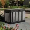 Keter Gartenbox Kentwood, 190 Liter, Holzoptik Stormgrey, Deckel bis 260 kg belastbar, abschließbar, wetterfest, UV-resistent, wartungsfrei Bild 3