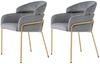 Flieks Polsterstuhl (Set, 2 St), 2er Set Esszimmerstühle Armlehnstühle Schminkstuhl Wohnzimmer Samt Bild 3