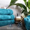Komfortec 8er Handtuch Set aus 100% Baumwolle, 4 Badetücher 70x140 und 4 Handtücher 50x100 cm, Frottee, Weich, Towel, Groß, Türkis Bild 3