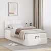 vidaXL Ottoman-Bett mit Matratze Weiß 100x200 cm Kunstleder 3311289 Bild 3
