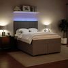 vidaXL Boxspringbett mit Matratze Hellgrau 140x200 cm Samt 3293230 Bild 4