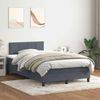 vidaXL Boxspringbett mit Matratze & LED Dunkelgrau 120x220 cm Samt 3316924 Bild 4