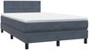 vidaXL Boxspringbett mit Matratze & LED Dunkelgrau 120x220 cm Samt 3316924 Bild 5