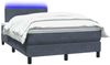 vidaXL Boxspringbett mit Matratze & LED Dunkelgrau 120x220 cm Samt 3316924 Bild 3
