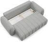 Sofa 3-Sitzer mit Schlaffunktion CARIA in Stoff Quelle Grau Bild 4