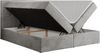 Boxspringbett, Doppelbett Matratze und Topper, Polsterbett - CENTOS - 160x200cm - Grau Velours - H4 Bild 4