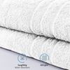 Komfortec 2er Saunatuch Set 80x200 cm aus 100% Baumwolle, XXL-Saunatücher, Sauna Handtuch, Weich, Groß, Frottee, Schnelltrocknend, Weiß Bild 4