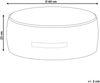 Pouf YULLE Samtstoff Hellbeige Bild 2