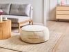 Pouf YULLE Samtstoff Hellbeige Bild 3