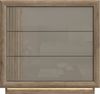 Forte SAVONA Kommode 100 110, Elegante Kommode mit 3 Schubladen, Modernes Sideboard, Holzwerkstoff, Eiche Antik Holzdekor / Beige Glanz, 103 cm breit x 98,2 cm hoch x 42,3 cm tief Bild 2