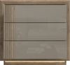 Forte SAVONA Kommode 100 110, Elegante Kommode mit 3 Schubladen, Modernes Sideboard, Holzwerkstoff, Eiche Antik Holzdekor / Beige Glanz, 103 cm breit x 98,2 cm hoch x 42,3 cm tief Bild 4