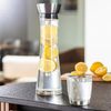 Haushalt International Wasserkaraffe Wasserkaraffe aus Glas, 1L, mit Früchtespieß mit Ausguss aus Edelstahl, (1-tlg) Bild 2