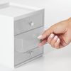Organizer stapelbare Aufbewahrungsbox mit 3 Schubladen mDesign transparent/weiß Bild 3