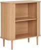 Kommode >Nikko< 2 Lammelen-Schiebetüren, 1 Boden, in eichefarbig - 40x87x80 (BxHxT) Bild 5