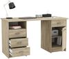 Schreibtisch >Monaco 2< in Eiche aus Holzwerkstoff - 135x74x58cm (BxHxT) Bild 5