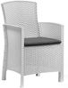 Dmora Loungeset für draußen Asiak, Outdoor-Lounge mit Couchtisch, Terrassenset mit Kissen, Gartenkomposition mit Sofa und Sesseln, Made in Italy, Weiß Bild 5