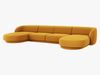 Micadoni Panorama-Sofa Miley 5-Sitzer Samt Bluvel Gelb Bild 2