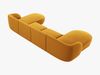 Micadoni Panorama-Sofa Miley 5-Sitzer Samt Bluvel Gelb Bild 3