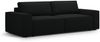 Micadoni Schlafsofa Jodie 3-Sitzer Boucle Schwarz Bild 2
