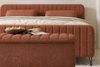 Boxspringbett Aurelio Hocker - Boucle-Stoff - terracotta - 140x200 cm Bild 4