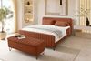 Boxspringbett Aurelio Hocker - Boucle-Stoff - terracotta - 140x200 cm Bild 2