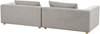 3-Sitzer Sofa hellgrau mit Kissen LERMON Bild 5