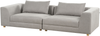 3-Sitzer Sofa hellgrau mit Kissen LERMON Bild 4