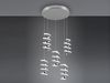 Cluster LED Pendelleuchte LAOLA in 3 Stufen dimmbar Silber Chrom, Ø 45cm Bild 5