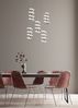 Cluster LED Pendelleuchte LAOLA in 3 Stufen dimmbar Silber Chrom, Ø 45cm Bild 3