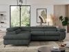Mks Möbel 'Pedro L-Form' Ecksofa mit Schlaffunktion, verstellbaren Kopfstützen & Bettkasten, Dunkelgrau, Stoff, mit Topper, links Bild 3