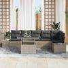 vidaXL Gartensofa-set mit Kissen 7 pcs Hellgrau Poly-Rattan 3349198 Bild 3