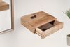 Steckboard mit Baumkante Schubladenregal Akazie massiv natur gerillt 60 x 25 x 8 cm LEONA 159474582 Bild 2